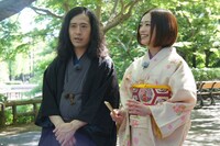 井の頭公園内でのロケの様子。