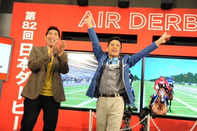 左から、篠原信一、柳沢慎吾。