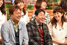 手前左から、太川陽介、蛭子能収、第20弾マドンナの森尾由美。