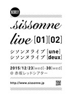 「シソンヌライブ『une』『deux』」のチラシ。