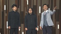 「明日へつなげるライブin宮古」に出演する（左から）ロッチ、石丸幹二 (c)NHK