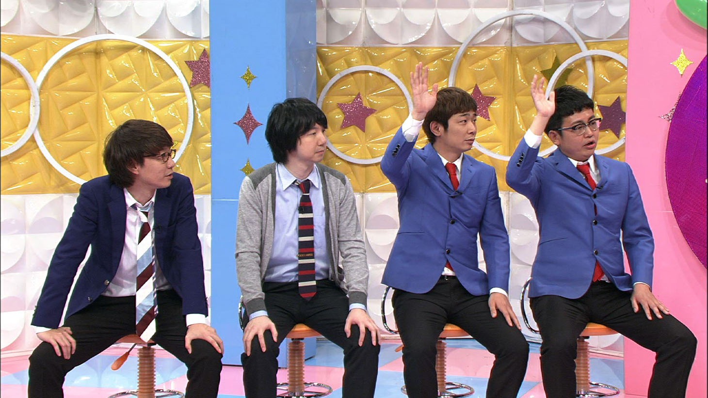 「ゴッドタン」に出演する、三四郎と銀シャリ（左から）。(c)テレビ東京