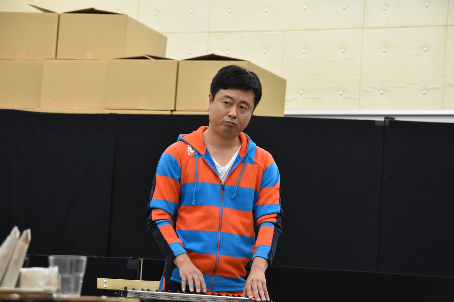 公開舞台稽古の様子。