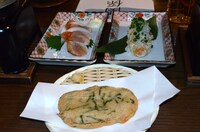 来場者に振る舞われた明太子料理。