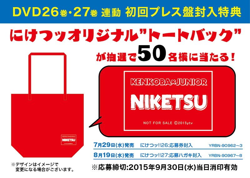 DVD初回版購入者限定特典のオリジナルトートバッグ。