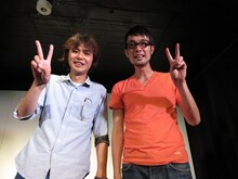 スパローズの森田（左）と大和（右）。