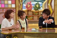 左からなるみ、鈴木奈々、哀川翔。 (c)読売テレビ