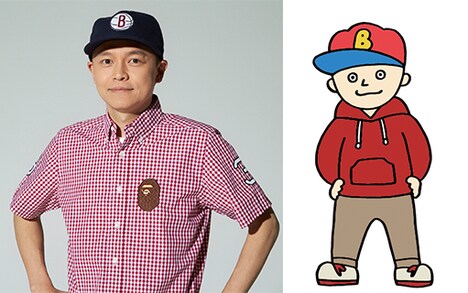 Bose（左）とアニメ内に登場するBose（右）。 (c)日活・チャンネルNECO