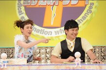 （左から）久本雅美、オードリー若林。(c)TBS