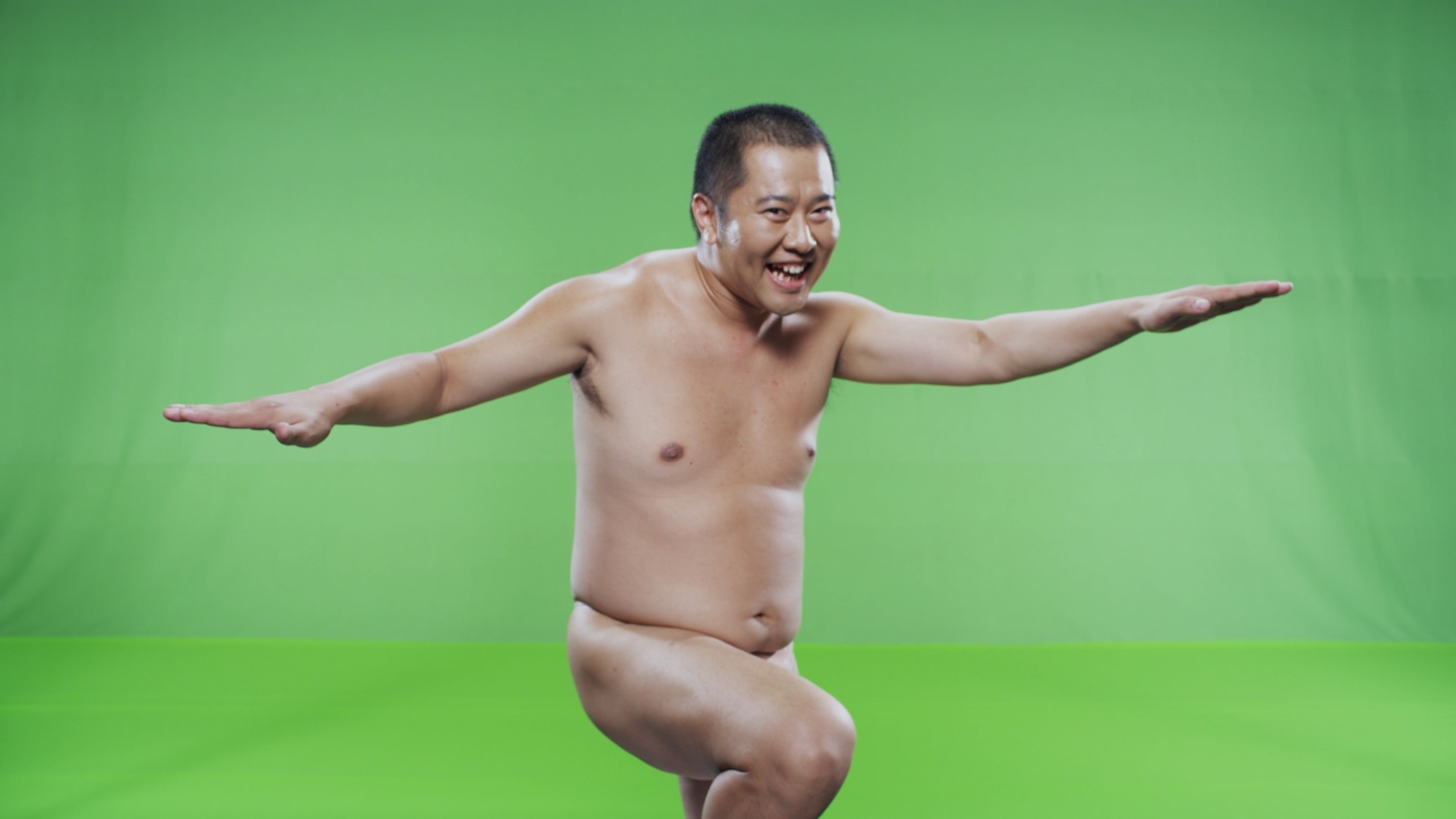 CM撮影のオフショット。
