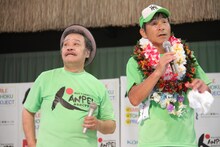 西田敏行と間寛平（左から）。