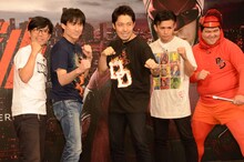 イベントに参加した（左から）バッファロー吾郎・竹若、なだぎ武、オリエンタルラジオ中田、御茶ノ水男子おもしろ佐藤、セブンbyセブン玉城。