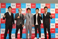 会見の様子。(c)M-1 Sports Media