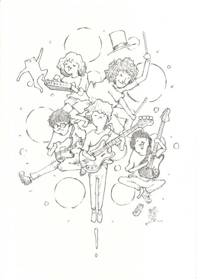 パップコーン芦沢が描き下ろしたCzecho No Republicのイラスト。