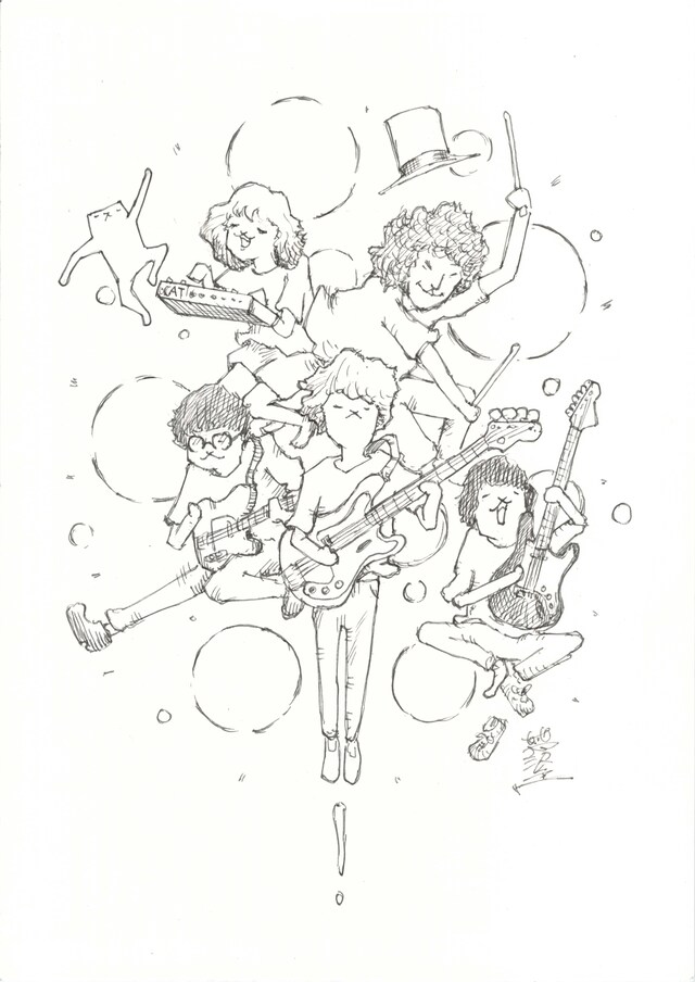 パップコーン芦沢が描き下ろしたCzecho No Republicのイラスト。