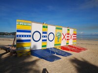 「第35回全国高等学校クイズ選手権」アメリカラウンドの様子。（c)NTV