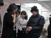 「日本エレキテル連合のおしゃべりカメラ」撮影の様子。