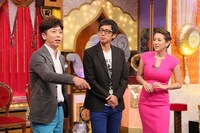 左からフットボールアワー後藤、チュートリアル徳井、SHELLY。 (c)日本テレビ