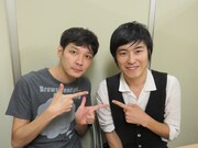 左から、POISON GIRL BAND吉田、しずる村上。