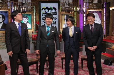 「ヨロシクご検討ください」出演者の南海キャンディーズ山里、オードリー若林、バカリズム、坂上忍（左から）。(c)日本テレビ