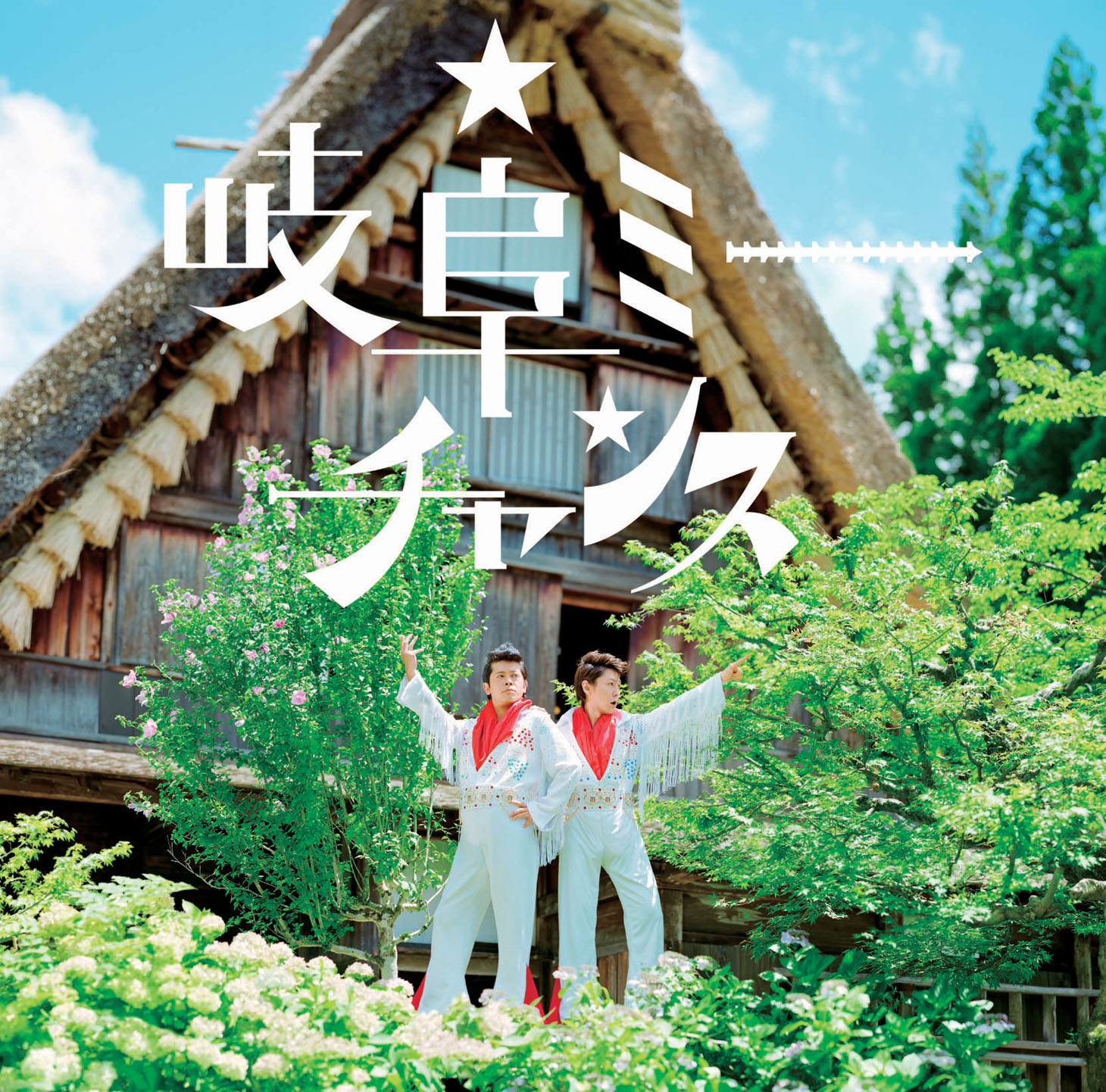 流れ星のデビューシングル「岐阜ミーチャンス」のジャケット。