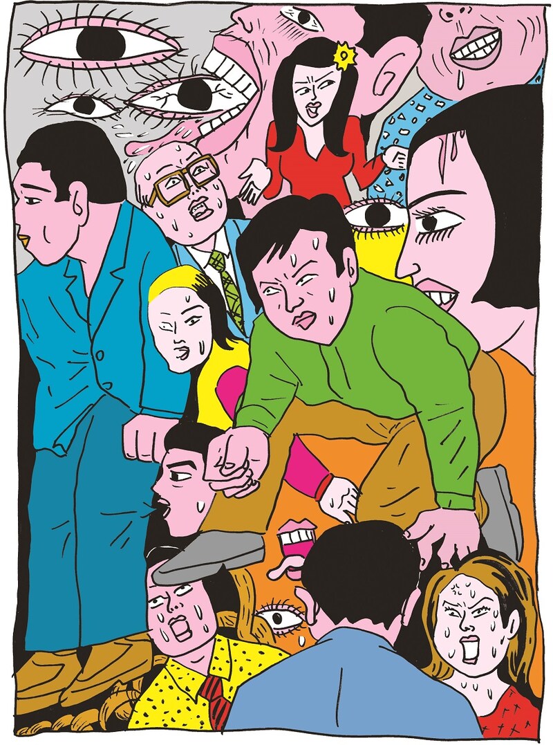 蛭子能収が描き下ろした「LOFT MUSIC & CULTURE FESTIVAL 2015」のメインビジュアル。