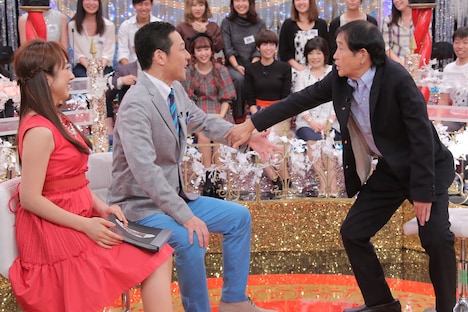 （左から）川田裕美、東野幸治、萩本欽一。(c)日本テレビ