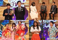 （上段左から）ロザン、東京03、（下段左から）コラボ漫才をする今くるよと中川家、チュートリアル。