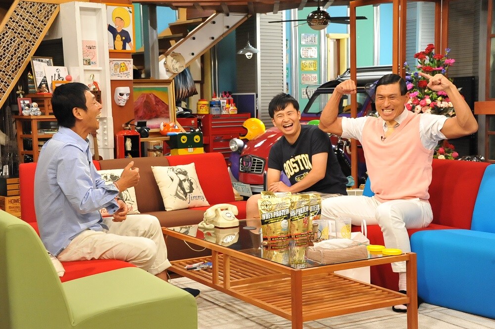 「さんまのまんま」明石家さんまとゲストのオードリー（左から）。(c)関西テレビ