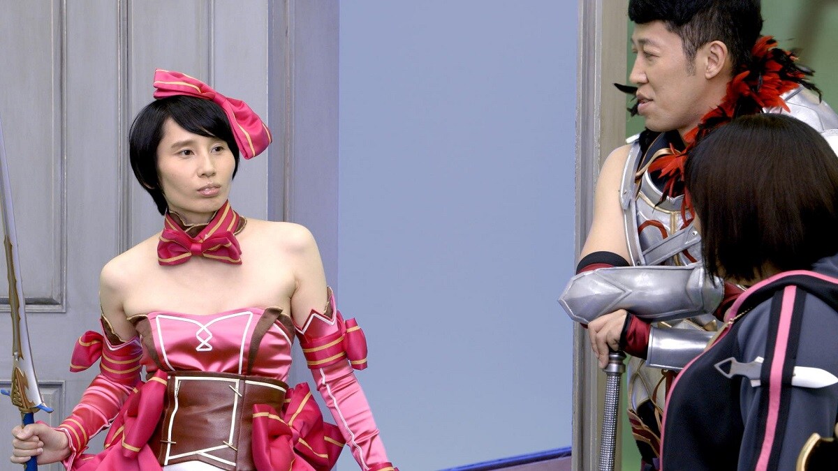 「乖離性ミリオンアーサー」のCM「箕輪はるか編」のワンシーン。