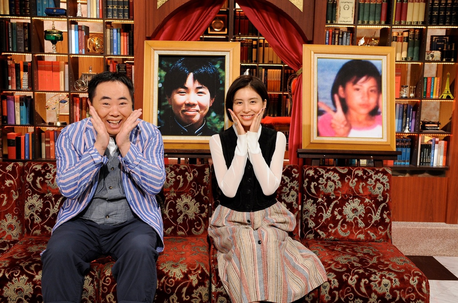 「あいつ今、何してる？」にゲスト出演する（左から）ドランクドラゴン塚地、ラブリ。(c)テレビ朝日