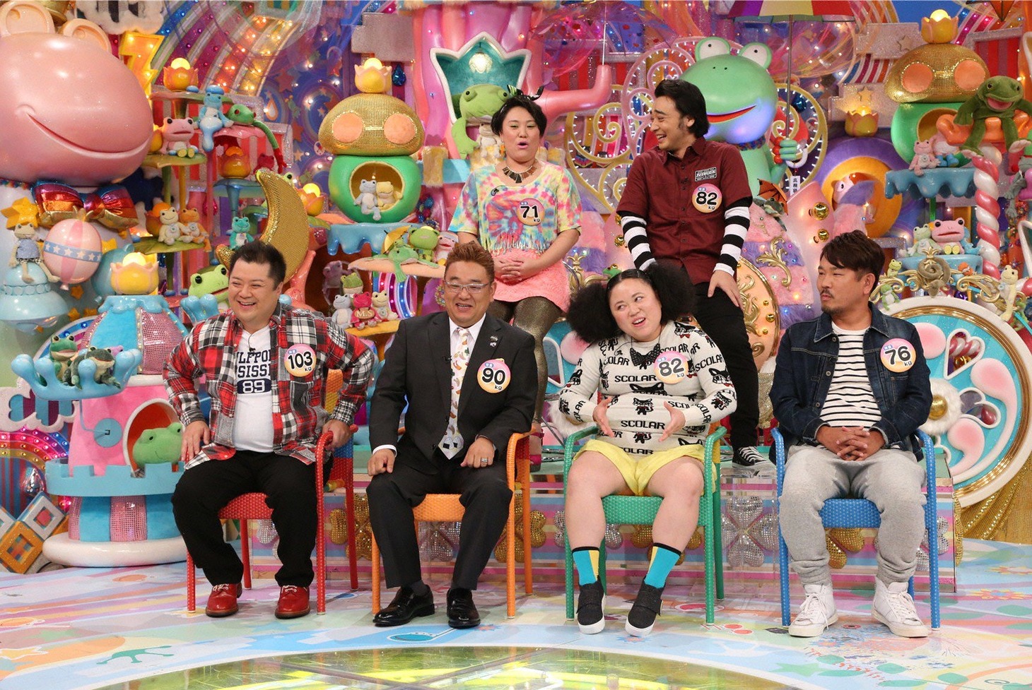 「アメトーーク！」に出演する「ついつい食べすぎちゃう芸人」たち。(c)テレビ朝日