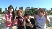 左から尼神インター誠子、渚、おかずクラブ・オカリナ、ゆいP。(c)読売テレビ