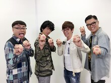 「おっぱいボヨヨ～ン!!」に出演する（左から）イジリー岡田、品川庄司・庄司、オリエンタルラジオ藤森、シソンヌ長谷川。