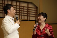 「京都国際映画祭2015」のアンバサダーを務める（左から）板尾創路、桃井かおり。