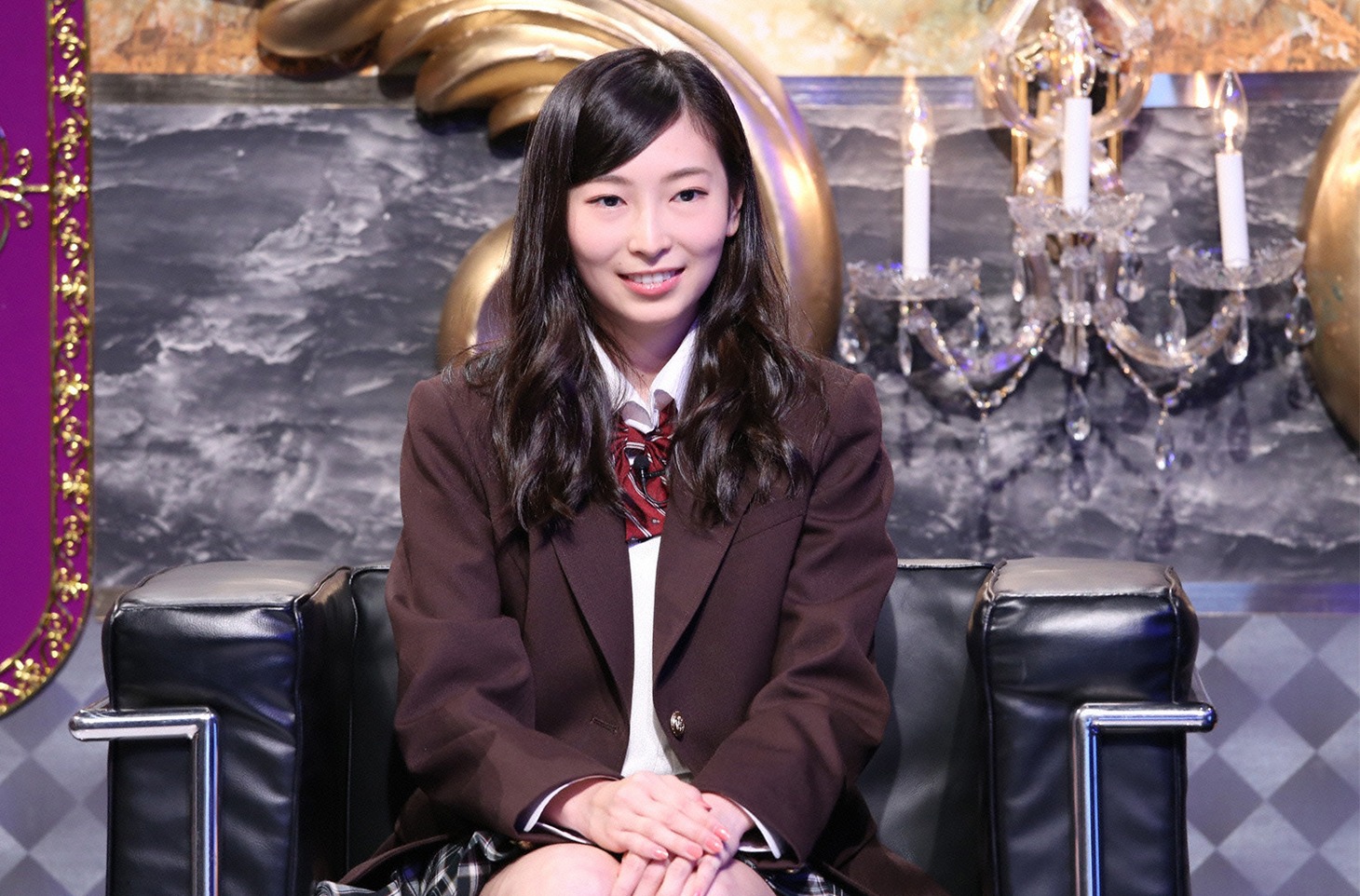 「有吉反省会」反省人のSKE48大矢真那。(c)日本テレビ