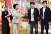 左から久本雅美、藤山直美、堀江貴文、平成ノブシコブシ吉村。 (c)日本テレビ