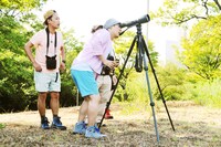 バードウォッチングの様子。