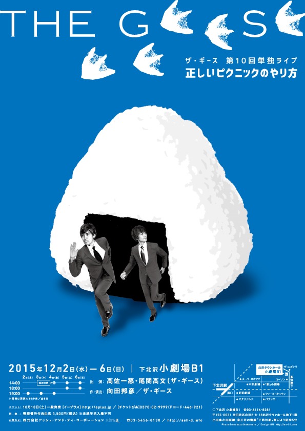 「THE GEESE 第10回単独ライブ『正しいピクニックのやり方』」のチラシ。