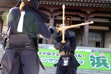 オジンオズボーン篠宮の試合の様子。