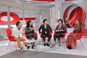 左からくりぃむしちゅー上田、ピース又吉、ピース綾部、藤木直人、森泉。 (c)日本テレビ