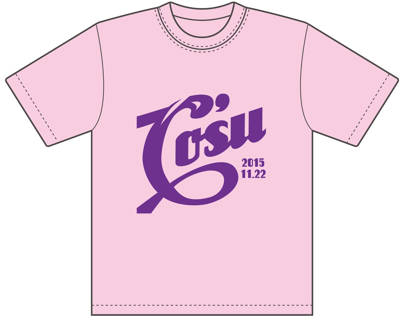 「小杉-GYM 2015 ～KOSPIC NIGHT～」の会場で販売されるTシャツ。