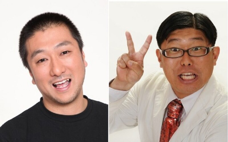 「村越周司×代走みつくにディナーショー『ギャグ忘年会！2015』」に出演する（右から）村越周司、代走みつくに。