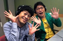 （左から）流れ星ちゅうえい、ずん飯尾。