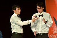 （左から）浅越ゴエ、GAG少年楽団・宮戸。