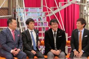 左からブラックマヨネーズ、カンニング竹山、博多華丸。(c)BSフジ
