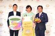 「サガプライズ！×Sunshine Juice コラボジュース＆スープ 発売記念イベント」の様子。