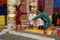 「浜田が志村とリアクション芸ダメ出しSP ～第2弾～」のワンシーン。(c)読売テレビ