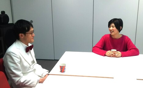 ライブを前に顔を合わせたアナログタロウと伊藤美裕。