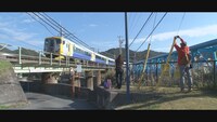 「リッキーのローカル鉄道オタク旅」のワンシーン。(c)チバテレ